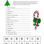 5 Images Of Free Printable Christmas Word Games | Printablee   Free Printable Christmas Puzzle Sheets