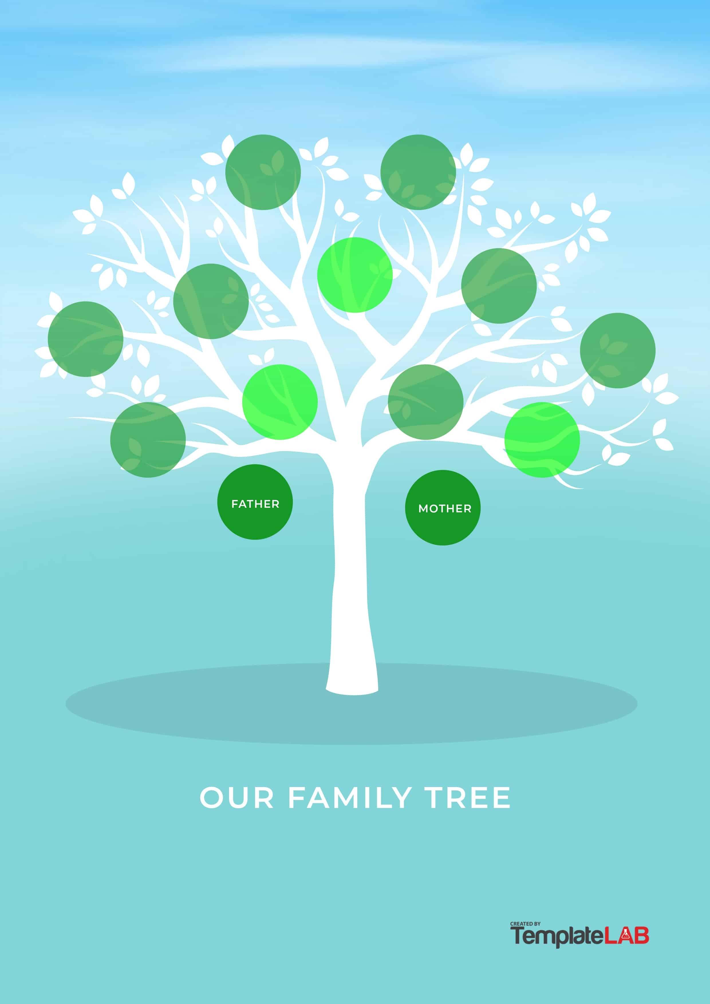 50+ Free Family Tree Templates (Word, Excel, Pdf) ᐅ Template Lab - Free Printable Family Tree Template 4 Generations