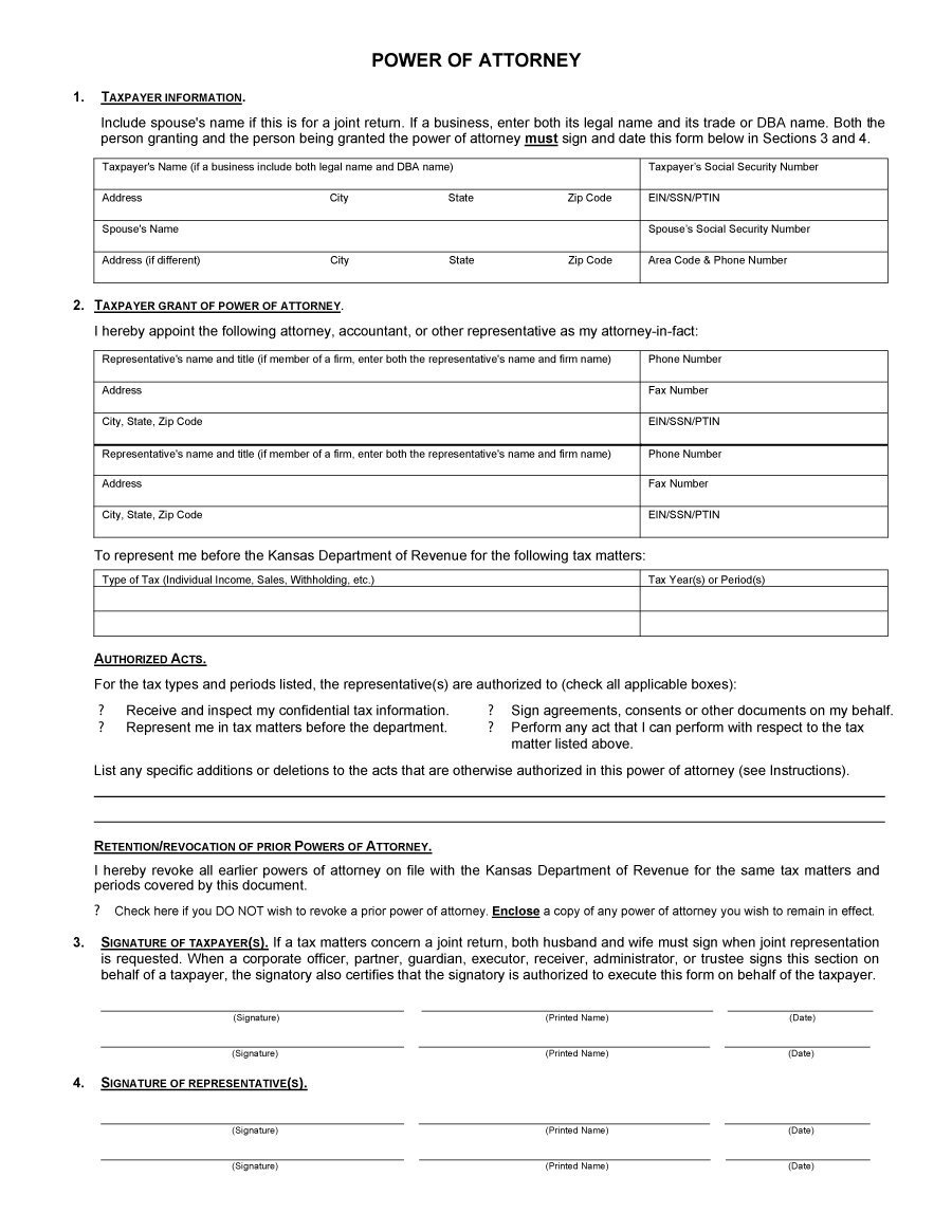 50 Free Power Of Attorney Forms &amp;amp; Templates (Durable, Medical,general) - Free Printable Power Of Attorney