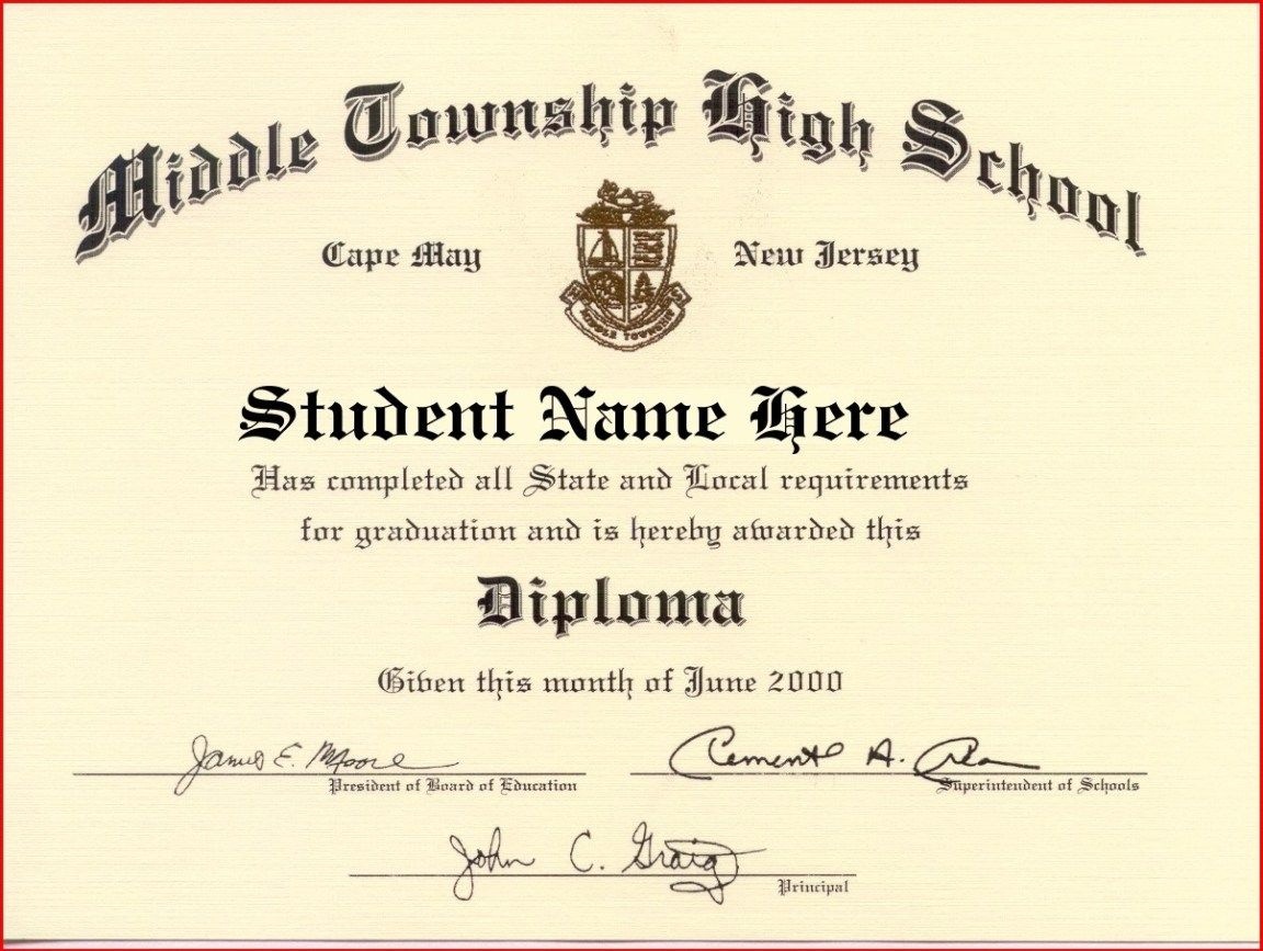 60+ Free High School Diploma Template - Printable Certificates - Printable Fake Ged Certificate For Free