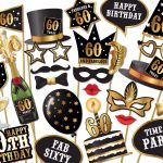 60Th Birthday Photo Booth Props   Instant Download Printable Pdf   Free Printable 30Th Birthday Photo Booth Props