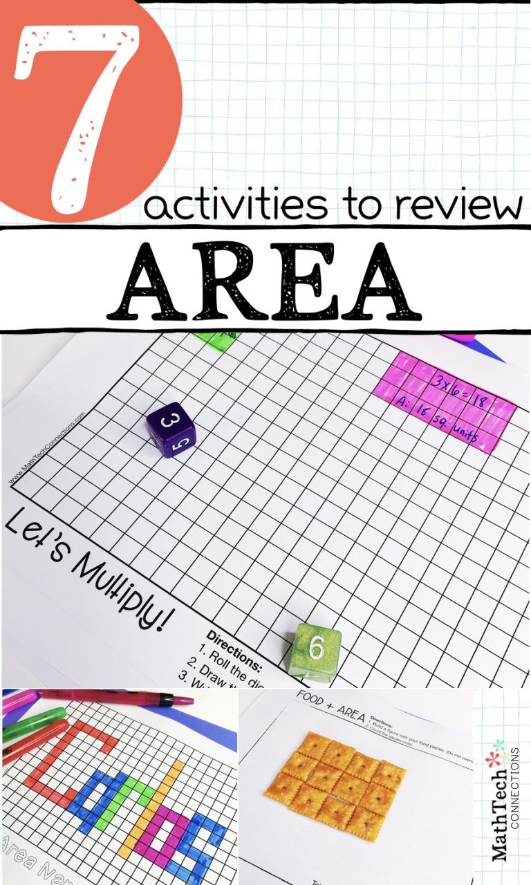 7 Activities To Review Area - Download Free Printable Math Centers - Free Printable Math Centers