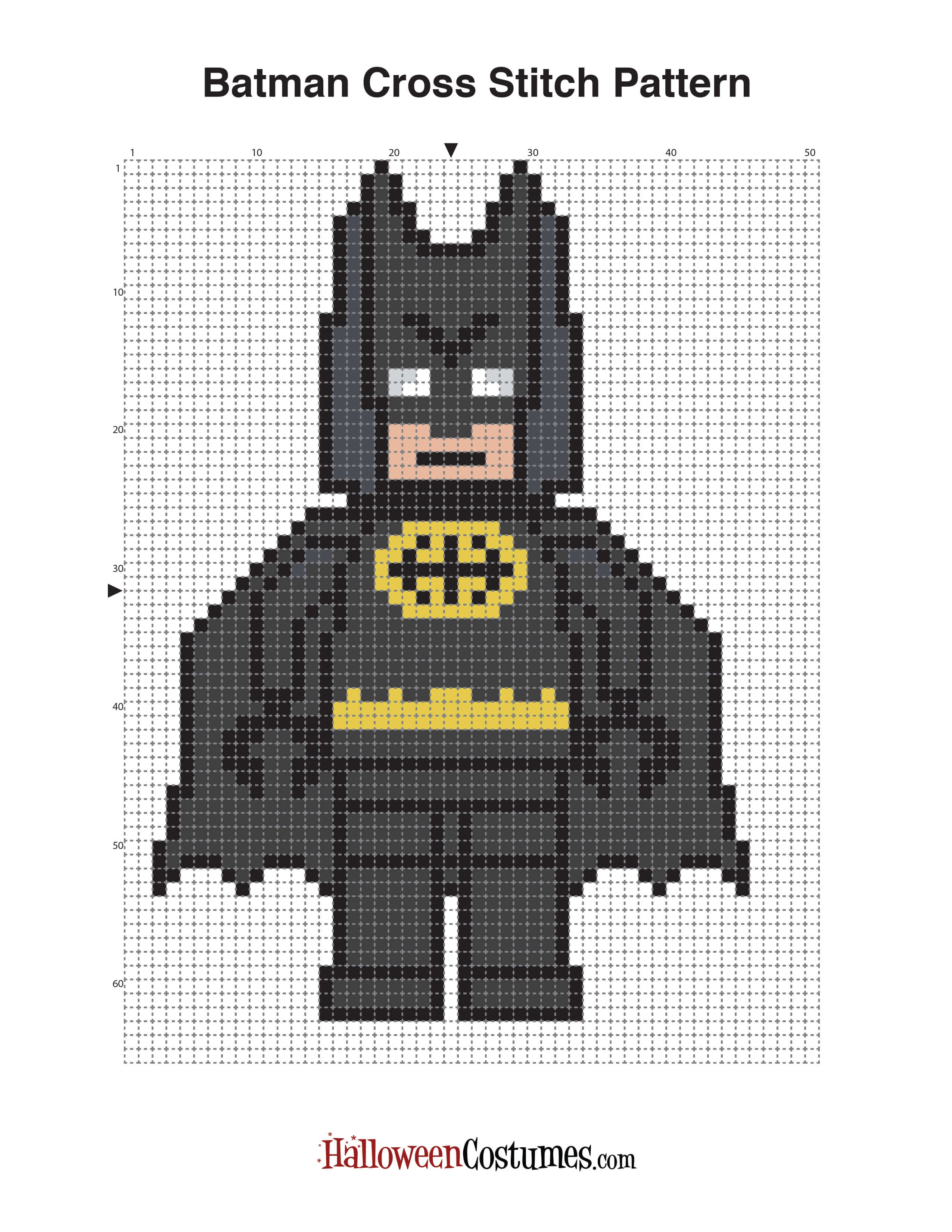 7 Lego Batman Movie Cross Stitch Patterns [Printables] - Halloween - Cross Stitch Patterns Free Printable