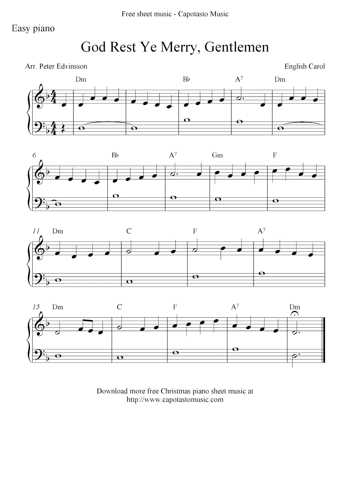 70 Melodious Christmas Piano Sheet Music | Kittybabylove - Free Christmas Piano Sheet Music For Beginners Printable