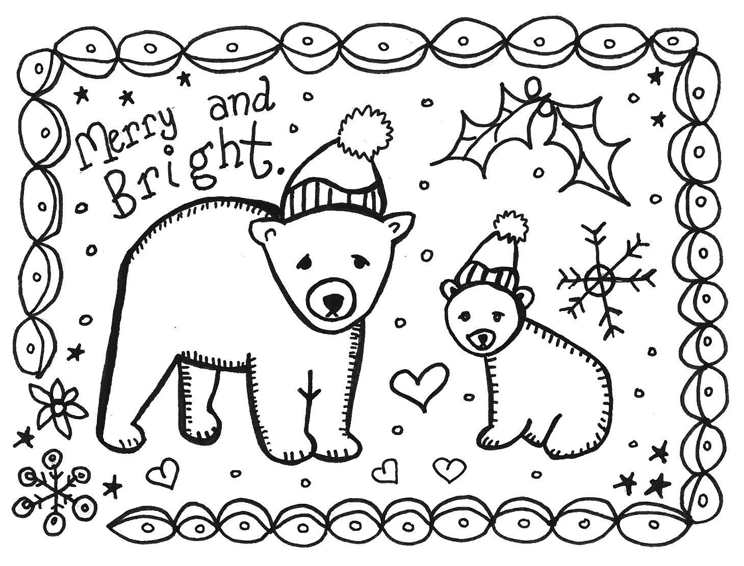 8 Best Images Of Printable Christmas Cards To Color - Free - Free Printable Christmas Cards To Color