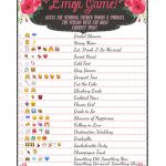 8 Free Printable Bridal Shower Games   Download Some Fun Today! | My   Wedding Emoji Pictionary Free Printable