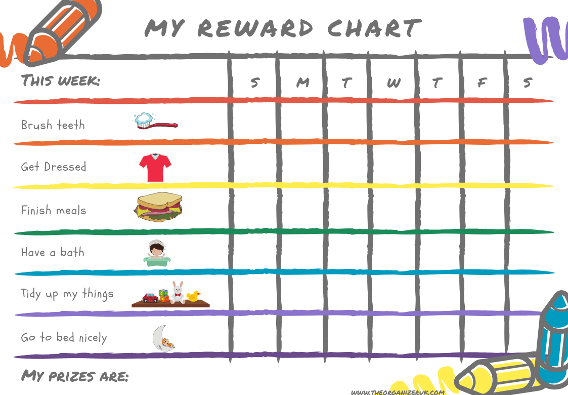 8 Of The Best Free Printable Kids Chore Charts ~ The Organizer Uk - Free Printable Months Of The Year Chart