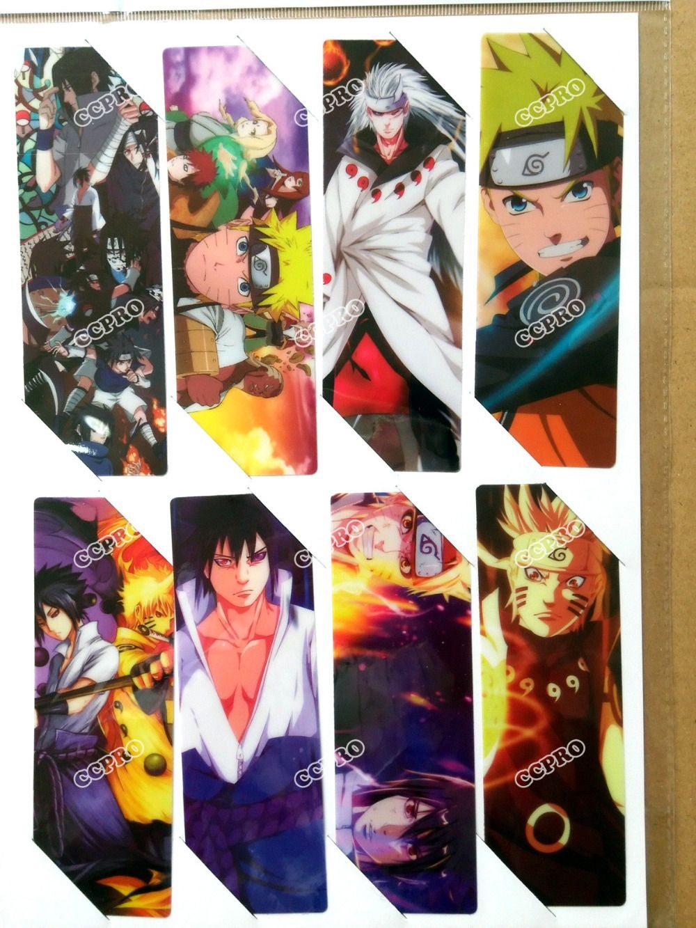 8Pcs/set Pvc Anime Bookmarks Printed With Anime Naruto Uchiha Sasuke - Anime Bookmarks Printable For Free