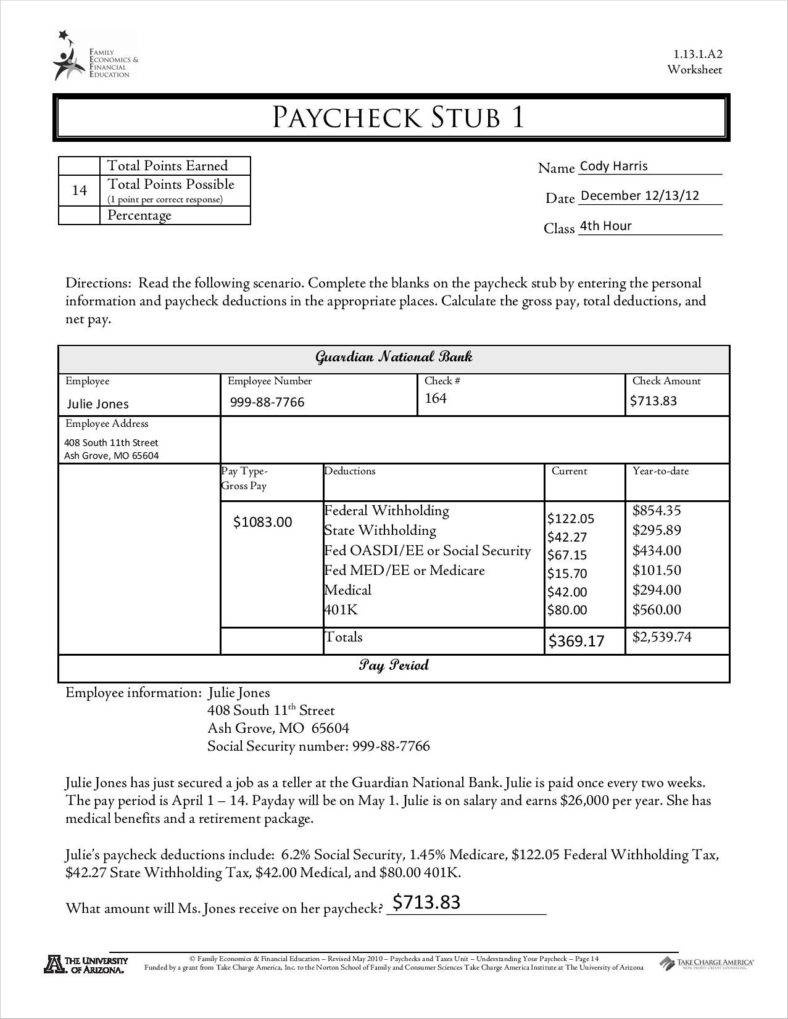 Free-Printable-Paycheck-Stubs-|-Free-Printable