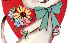 9 Retro Valentines With Animals! – The Graphics Fairy – Free Printable Vintage Valentine Pictures