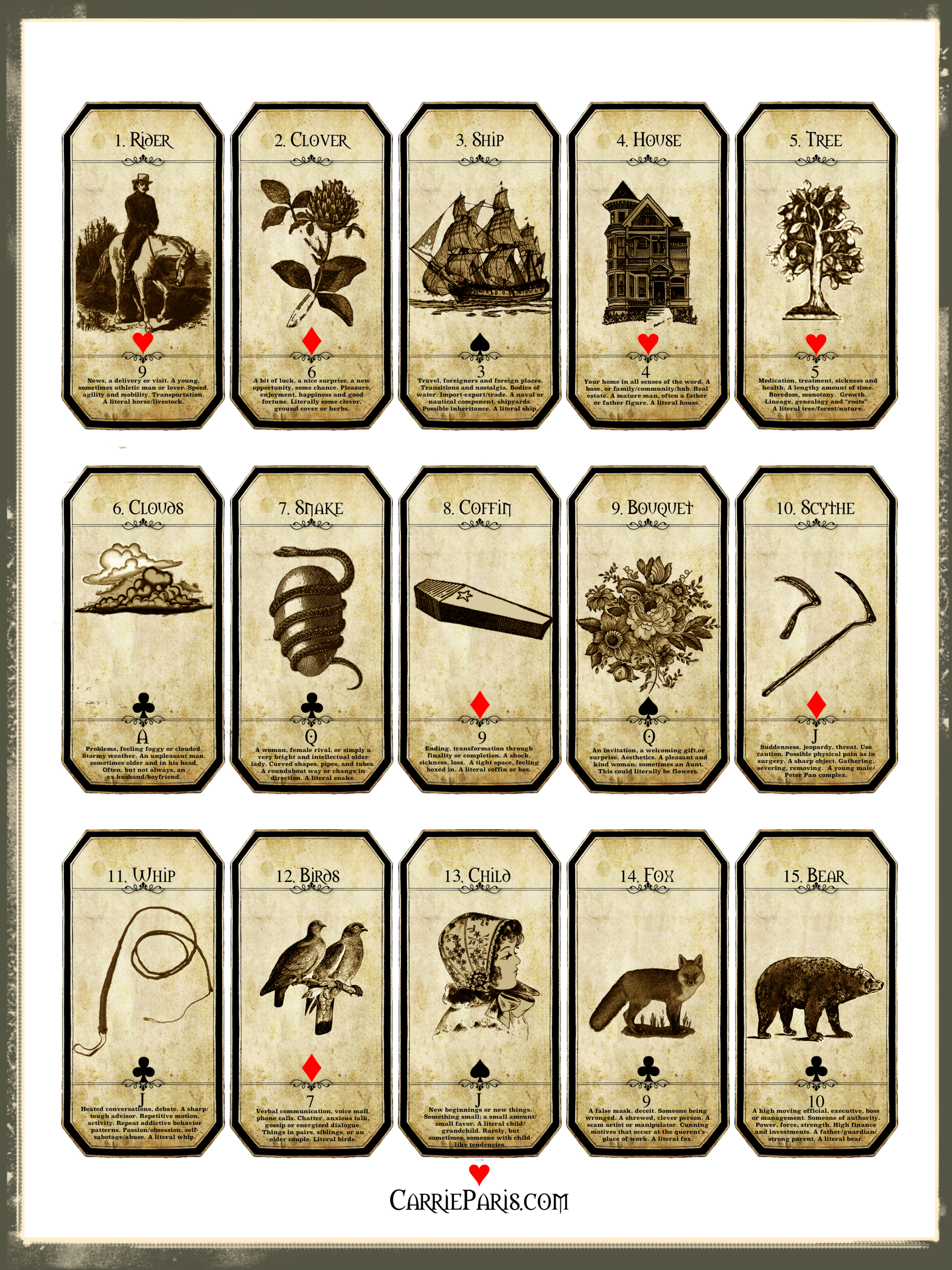A Free Holiday Learning Deck - Carriepariscarrieparis - Printable Tarot Cards Pdf Free