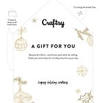 A Free Printable Gift Certificate For Craftsy Classes | Printables   Free Printable Xmas Gift Certificates