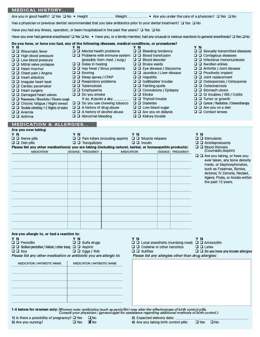 ada-health-history-form-printable