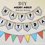 A Mickey And Minnie Mouse Party – Free Printable Happy Birthday   Diy Birthday Banner Free Printable