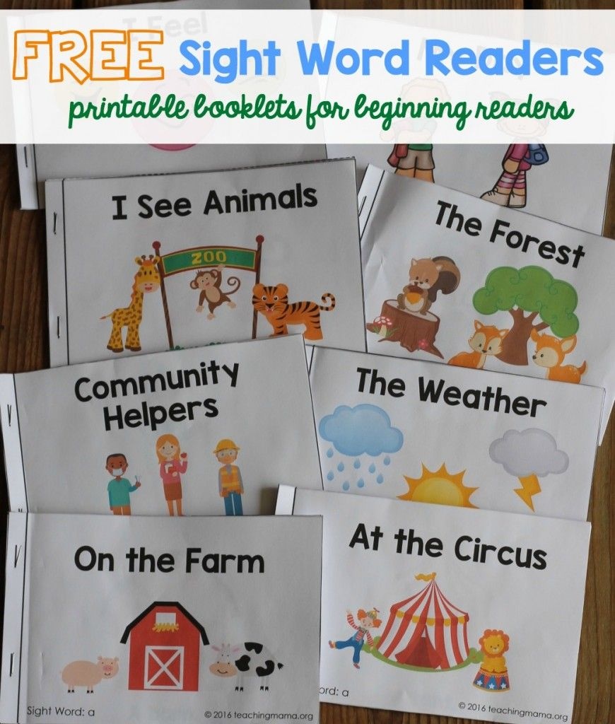 A Ton Of Sight Word Readers For Free! Great For Beginning Readers - Free Printable Pre K Reading Books