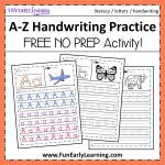 A Z Handwriting Practice No Prep Worksheets For Learning Letters   Free Printable Worksheets Handwriting Practice