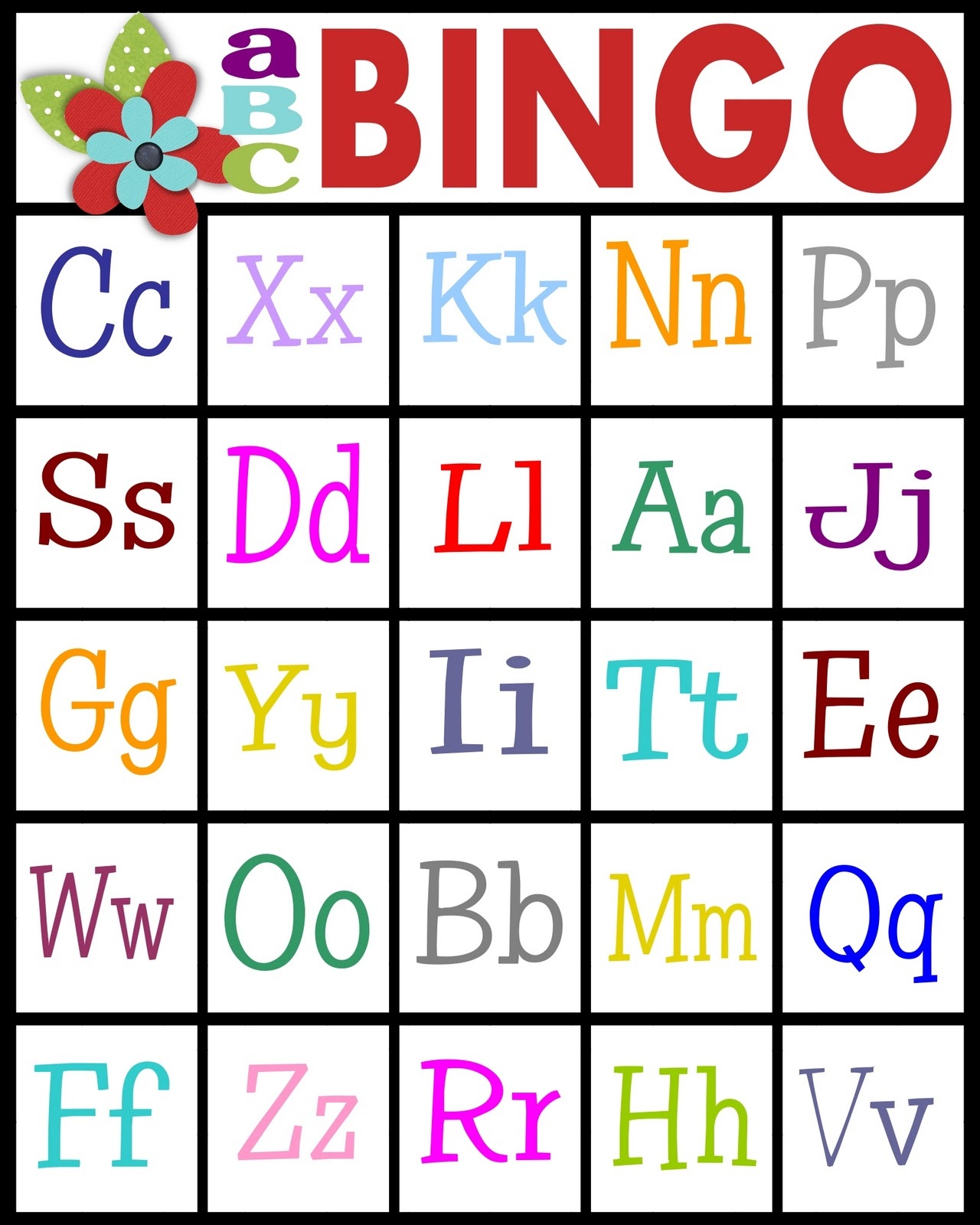 Abc&amp;#039;s Bingo- Free Printable! - Sassy Sanctuary - Free Printable Alphabet Bingo Cards