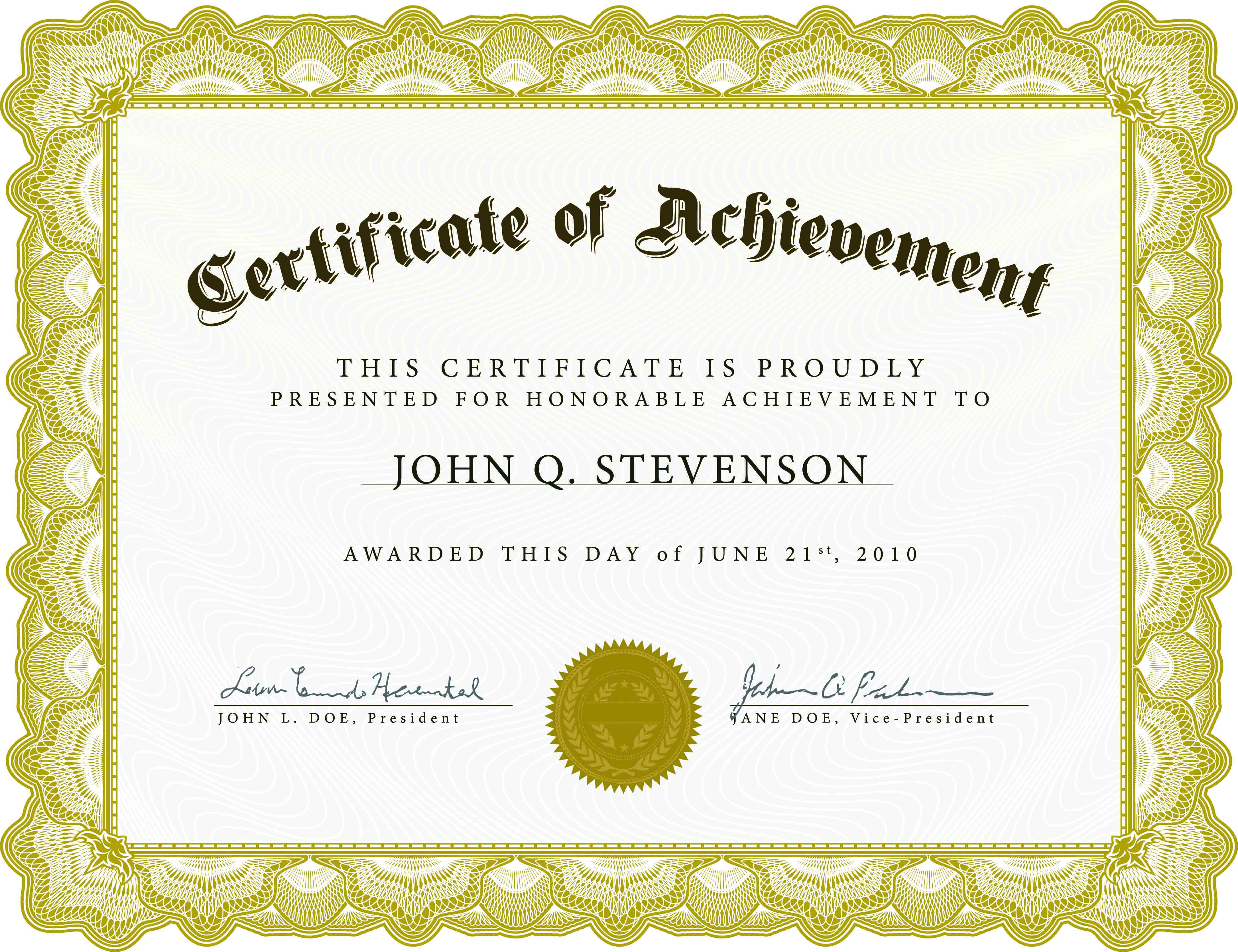 Achieve-Awards-Printable-Certificates - Free Printable Certificates