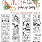 Acts   4 Bible Journaling Printable Templates, Illustrated Christian   Free Printable Bible Bookmarks Templates