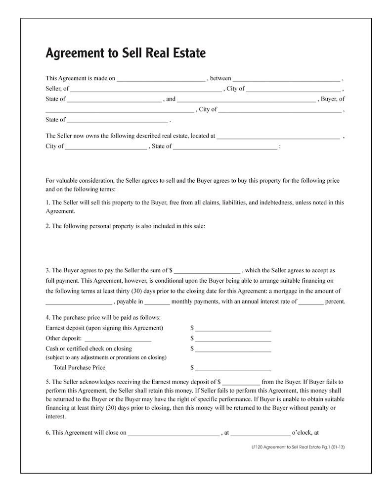 adams-agreement-to-sell-real-estate-forms-and-instructions-free