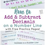 Add & Subtract Decimals On A Number Line {Free Printable Number Lines!}   Free Printable Number Line For Kids
