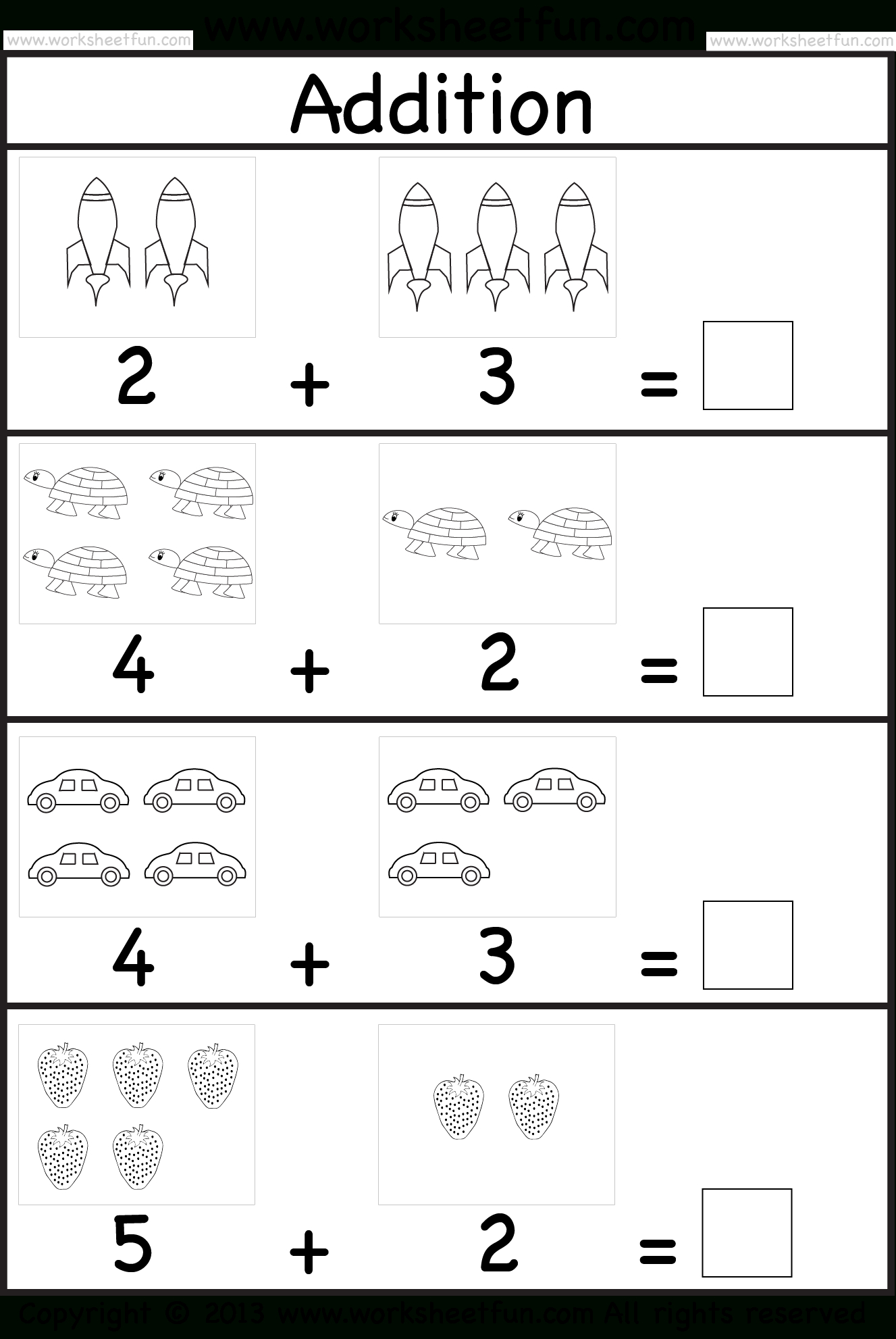 Addition Worksheet. This Site Has Great Free Worksheets For - Free Printable Math Addition Worksheets For Kindergarten
