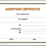 Adoption Certificate Template   Free Printable Adoption Certificate