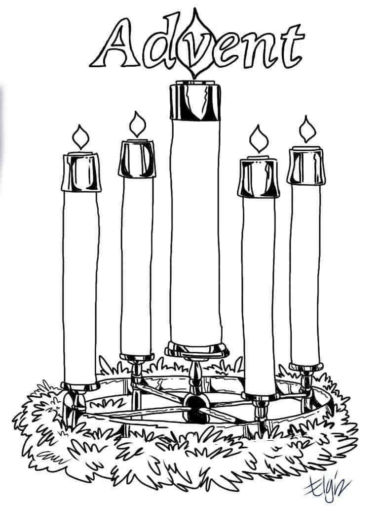 Advent Candles Coloring Pages MinistryToChildren Free Printable