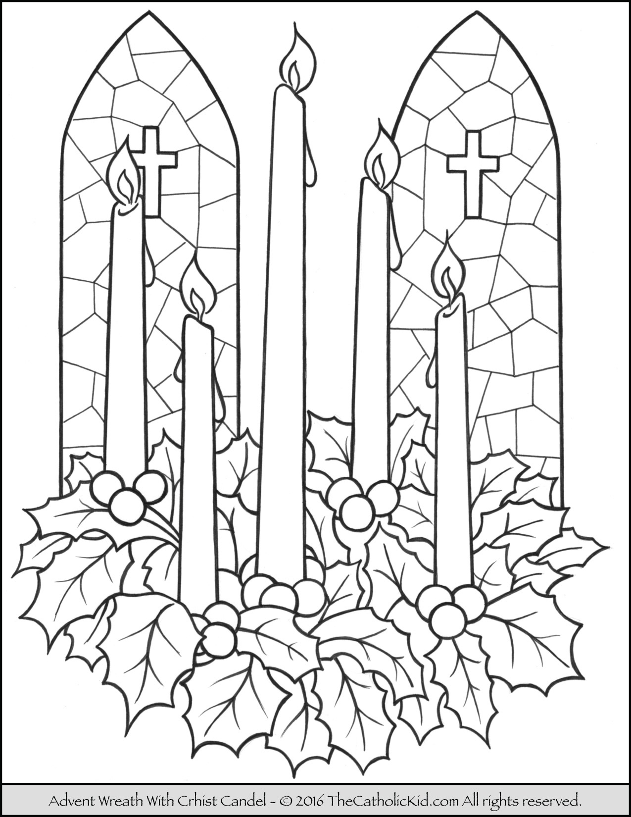 Advent Wreath Coloring Page Free Printable Advent Wreath Free