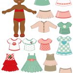 African American Girl Child Paper Doll With Clothing Set From Dress   Free Printable Dress Up Paper Dolls