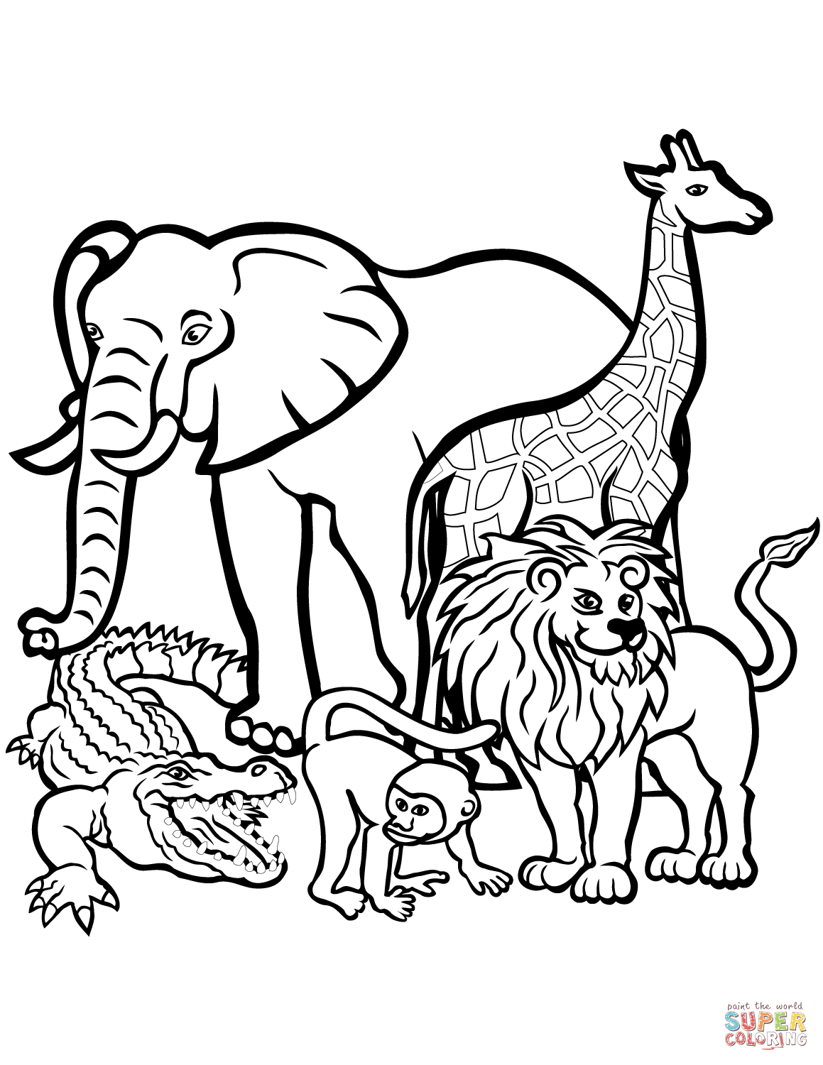African Animals Coloring Pages | Free Printable Pictures - Free Printable Animal Coloring Pages