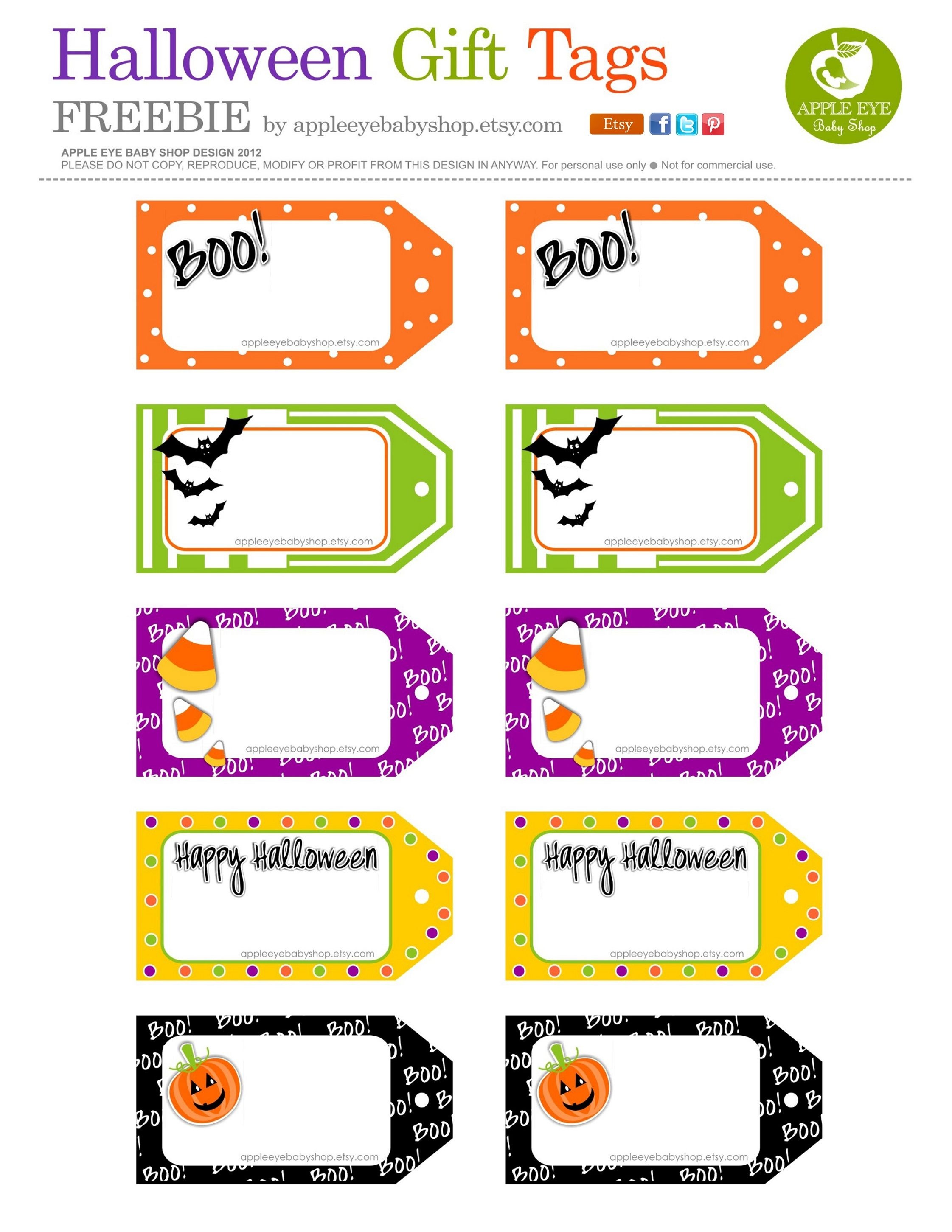 All Sizes | Free Printable | Halloween Gift Tagsapple Eye Baby - Free Printable Halloween Tags