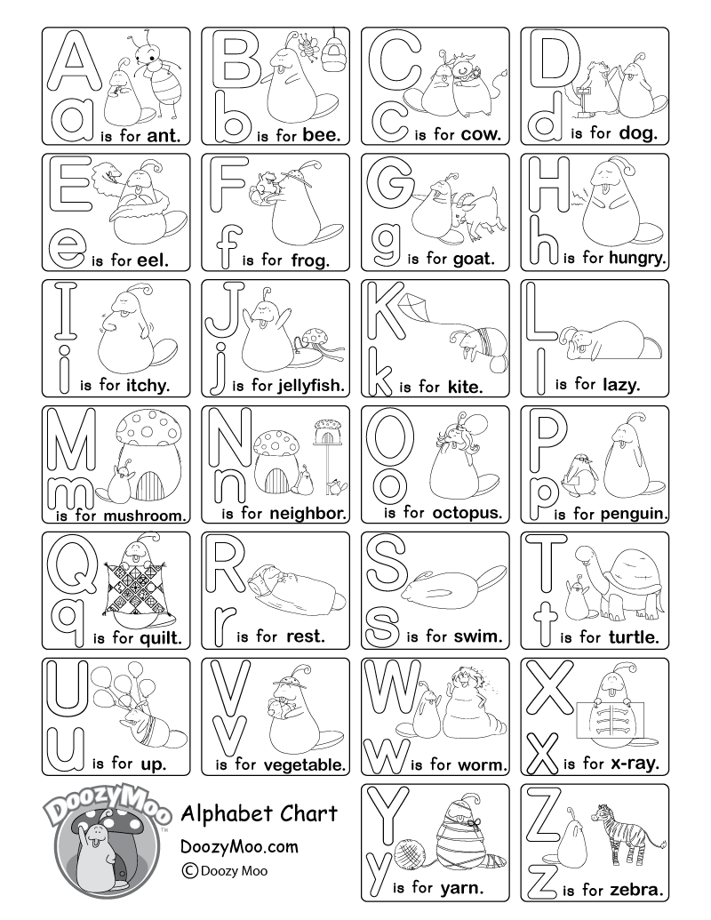 Alphabet Worksheets (Free Printables) - Doozy Moo - Free Printable Abc Worksheets