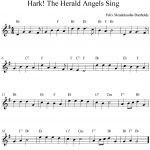 Alto Saxophone Sheet Music |  ! The Herald Angels Sing, Free   Free Printable Christmas Sheet Music For Alto Saxophone