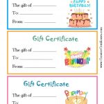 Amazon Gift Receipt General Shopping Certificate Template   Free Printable Blank Birthday Coupons