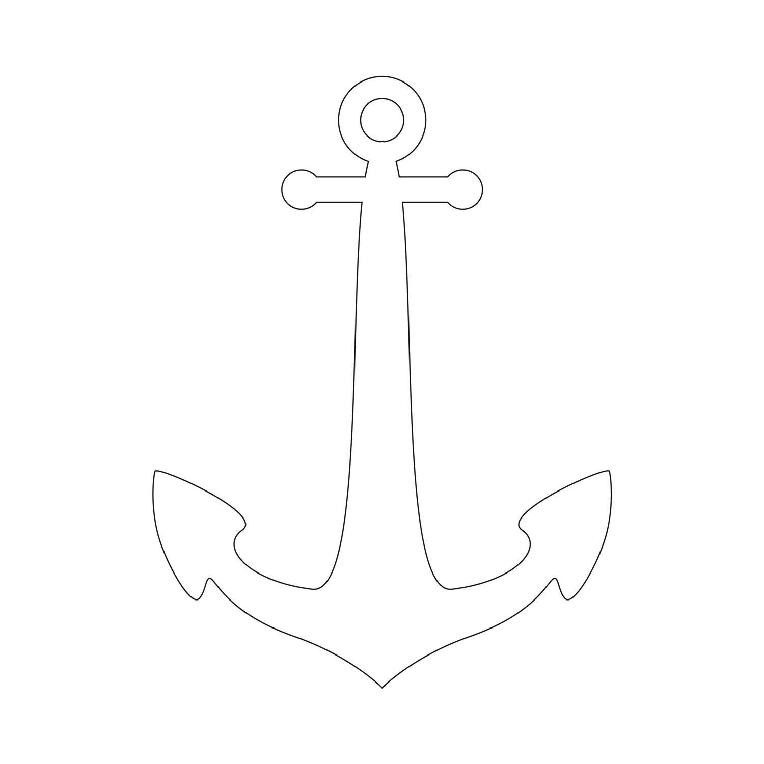 Anchor Stencil | Free Printable Stencil Templates - Free Printable Anchor Template