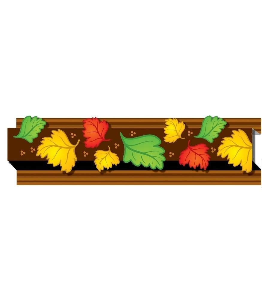 Autumn Leaves Straight Borders Regarding Fall Border For Bulletin - Free Printable Christmas Bulletin Board Borders