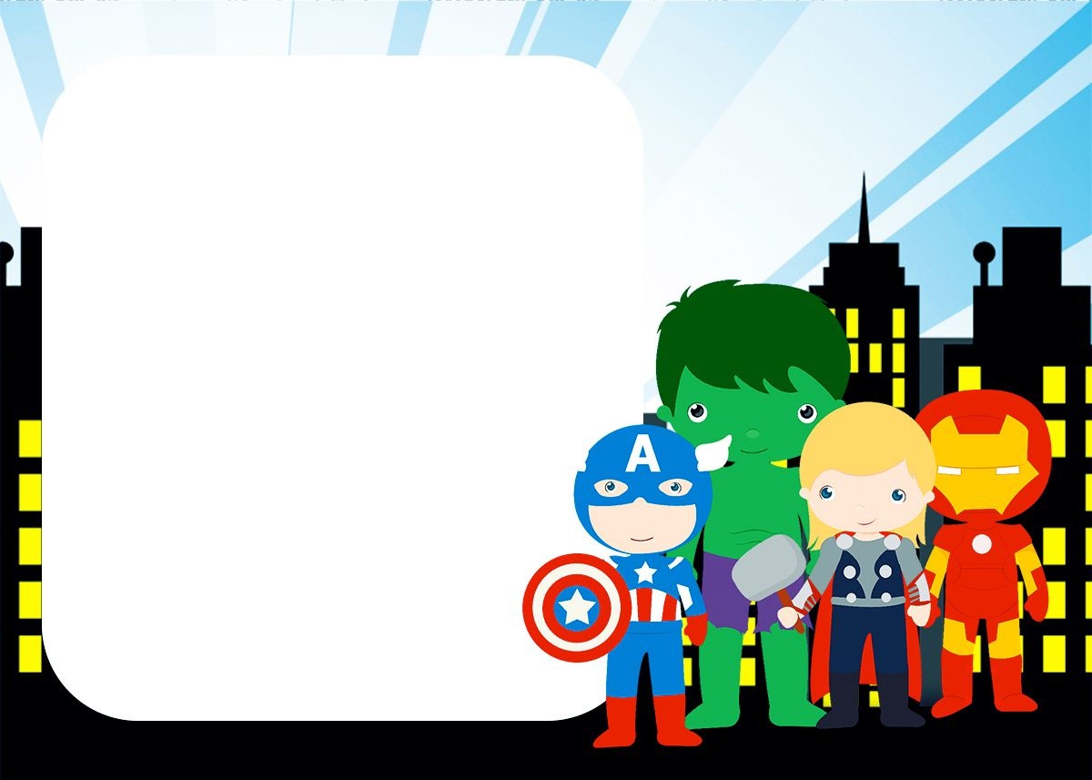 Avengers Chibi Style: Free Printable Invitations. | Baby Superheroes - Superhero Name Tags Free Printable