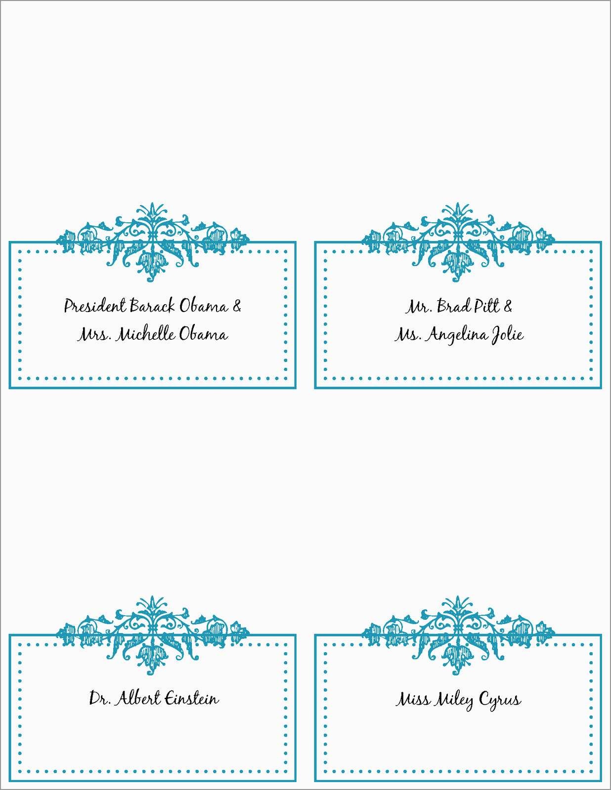 Awesome Free Printable Christmas Table Place Cards Template | Best - Free Printable Place Cards