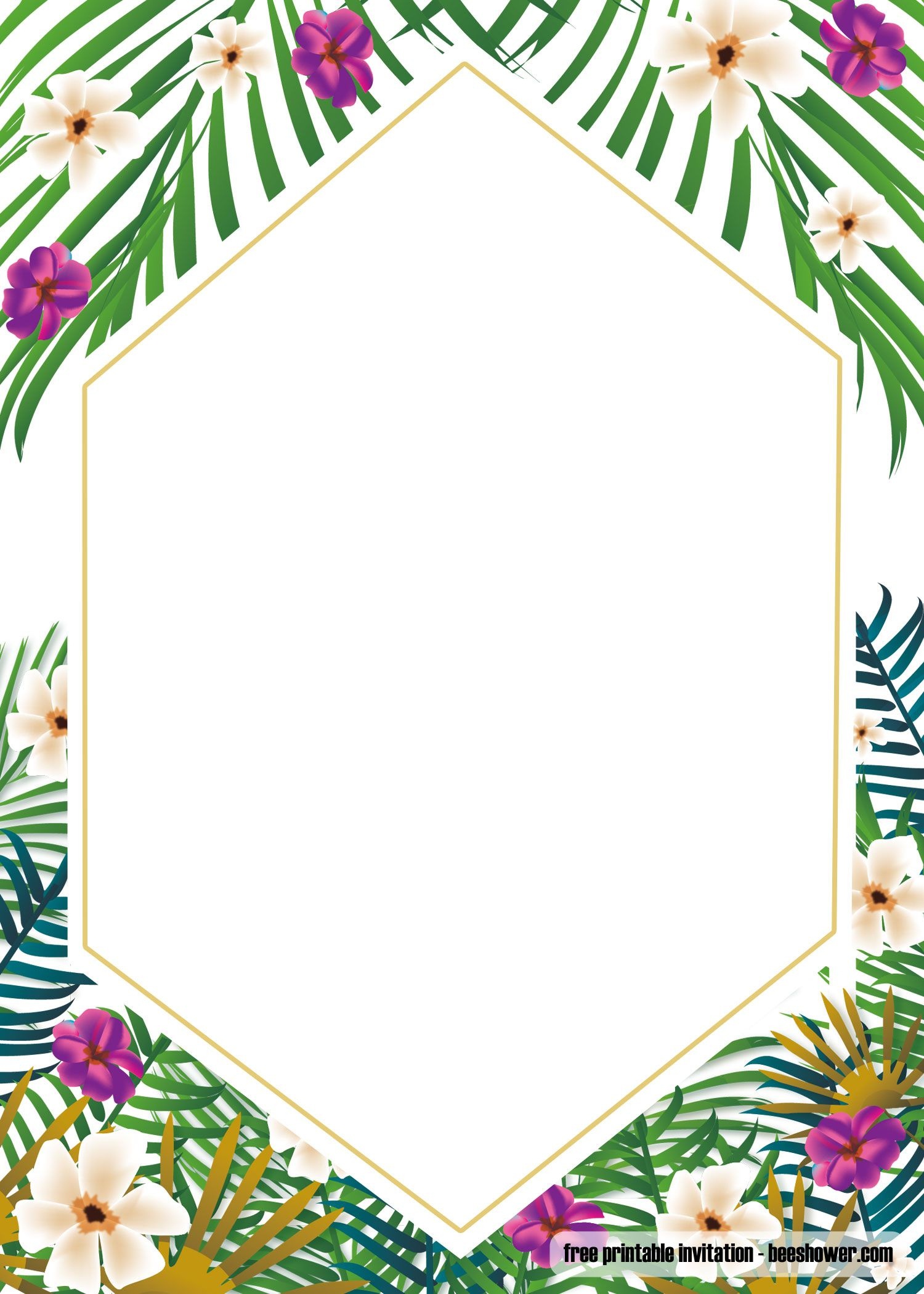 Awesome Free Printable Tropical Baby Shower Invitation Template - Free Printable Luau Baby Shower Invitations