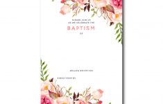 Awesome Free Template Free Printable Baptism Floral Invitation – Free Printable Baptism Greeting Cards