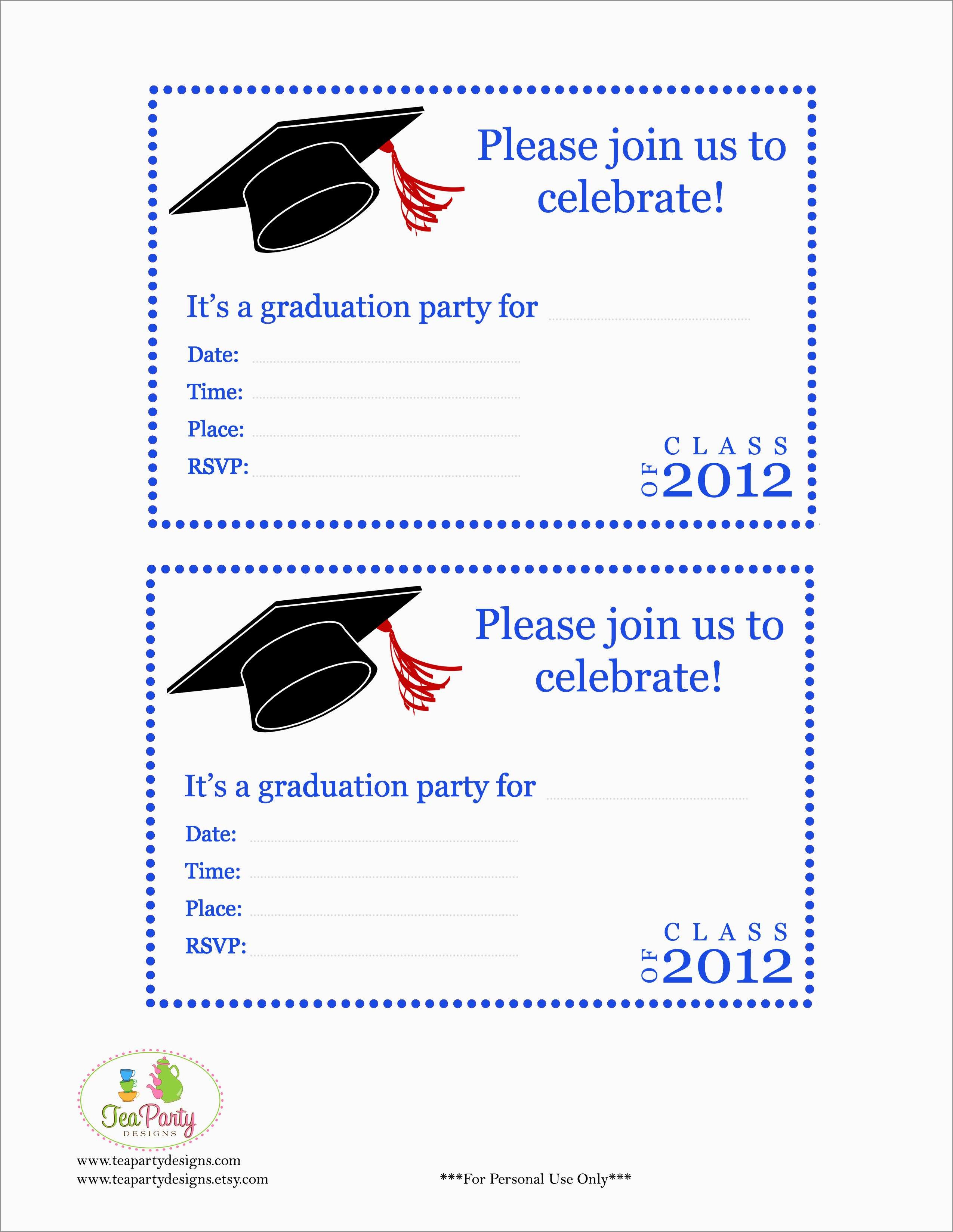 Free Printable Graduation Dinner Invitations - Free Printable