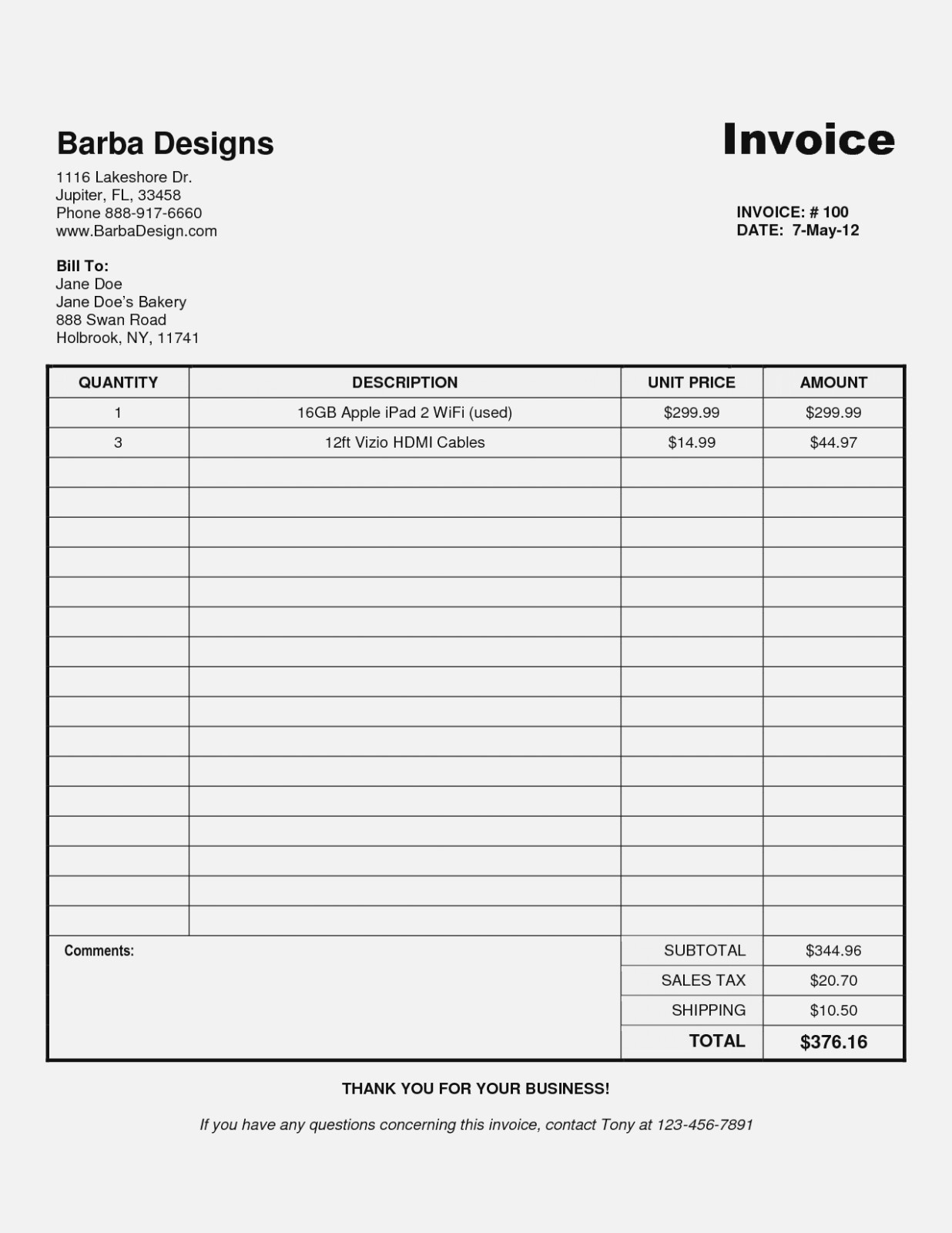 Aynax Estimate Template