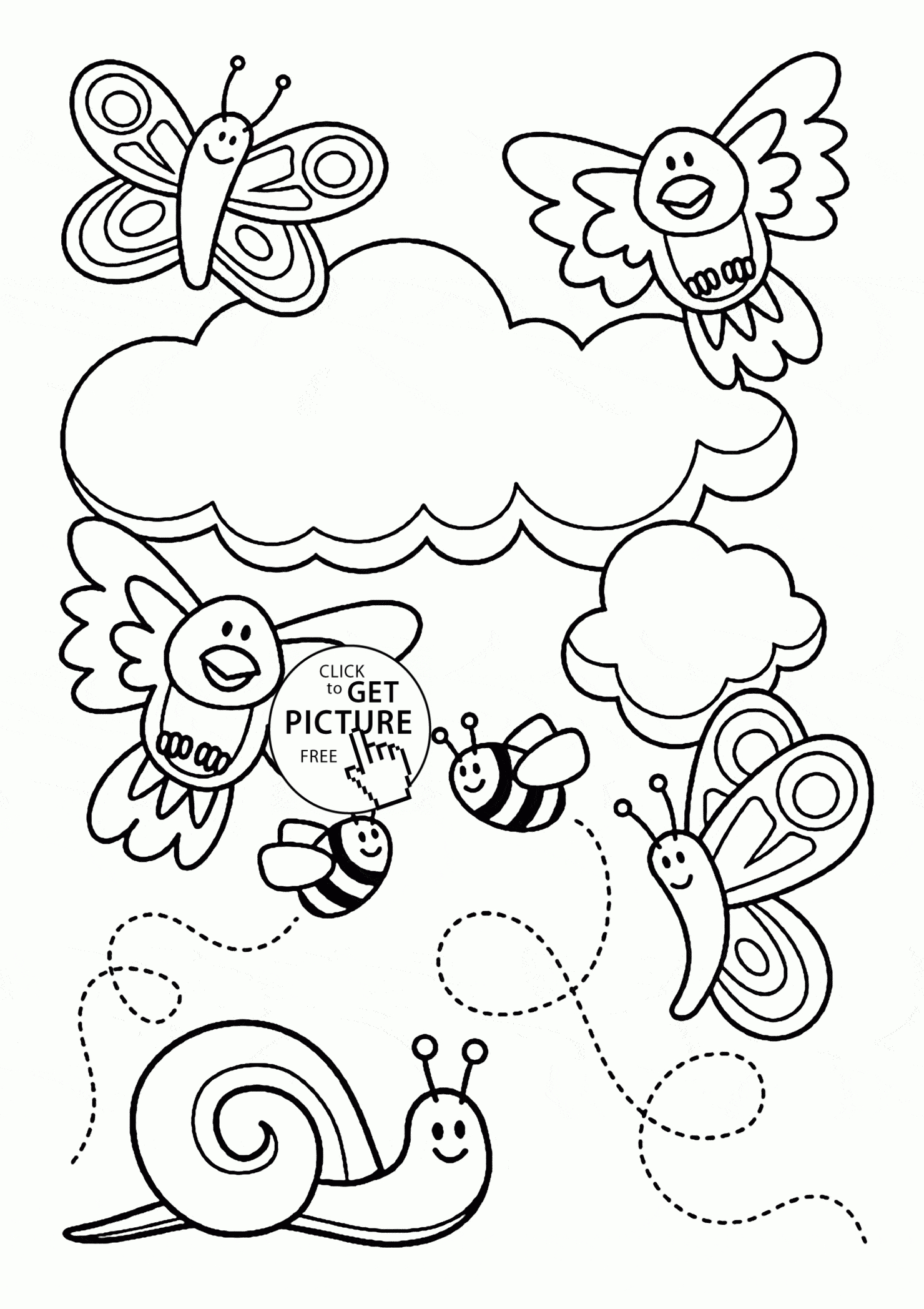 Baby Animal And Spring Coloring Page For Kids, Seasons Coloring - Free Printable Pictures Of Baby Animals