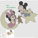 Baby Mickey And Minnie Mouse |  Cross Stitch Pattern Baby Minnie   Baby Cross Stitch Patterns Free Printable