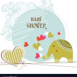 Baby Shower Card Template Royalty Free Vector Image   Free Printable Baby Shower Card
