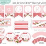 Baby Shower Decorations Printable Pink Bouquetpaperandpip   Baby Girl Banner Free Printable