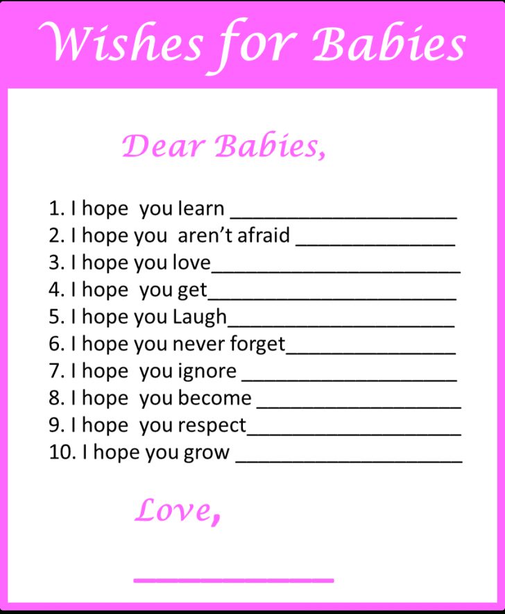 Free Printable Baby Shower Games For Twins