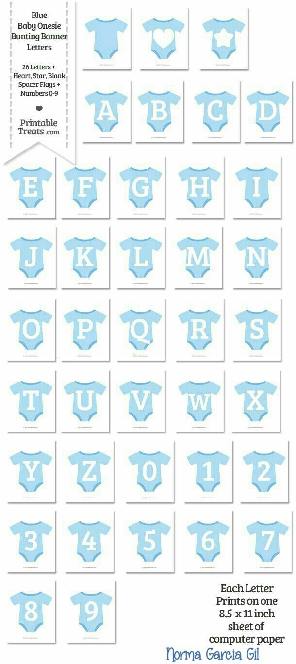 Babyshower Boy Trajesitos Azul Con Letras | Babyshower | Baby Shower - Baby Shower Bunting Free Printable