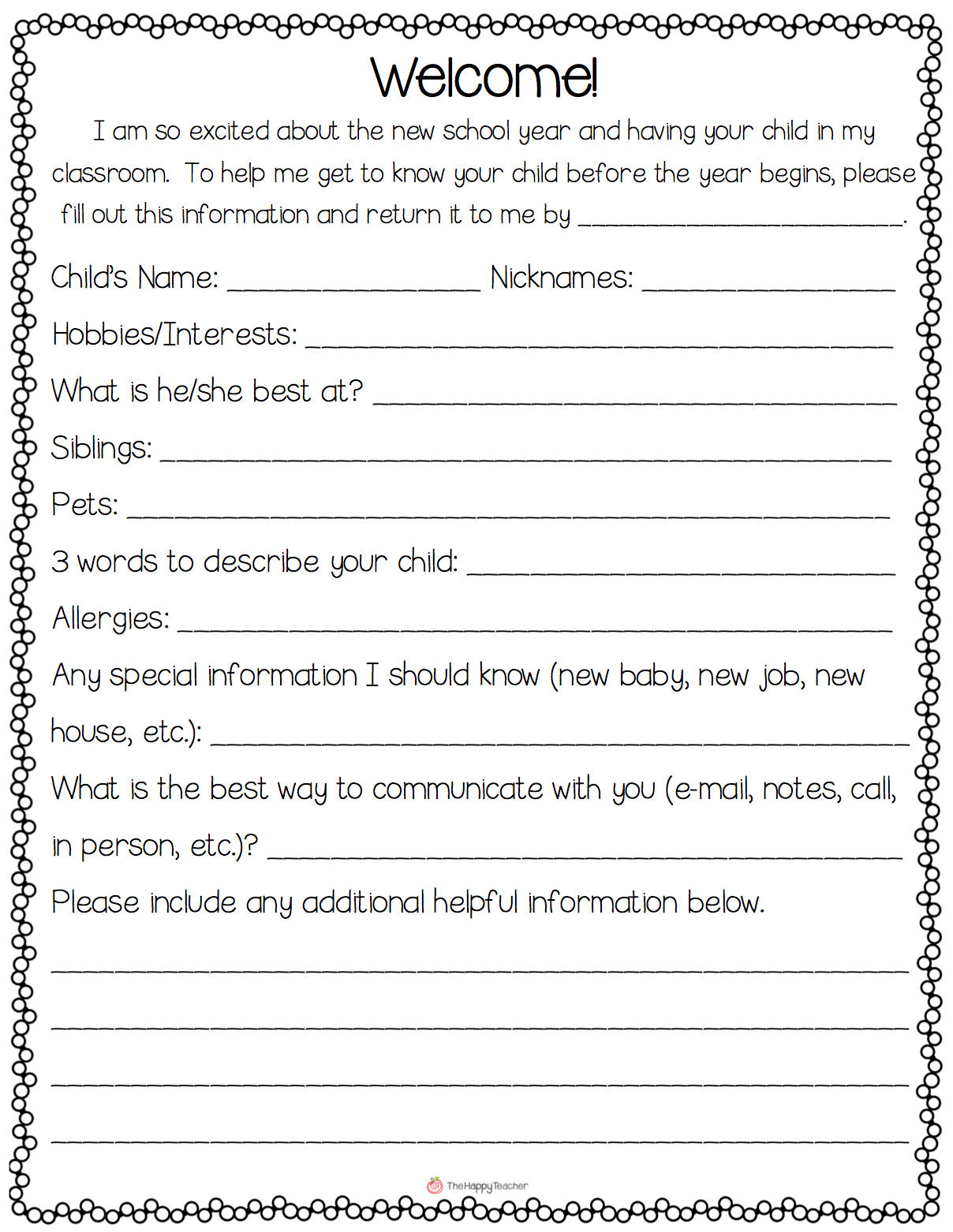 Back To School Communication &amp;amp; Meet The Teacher | Abc 123 | Meet The - Free Printable Teacher Notes To Parents